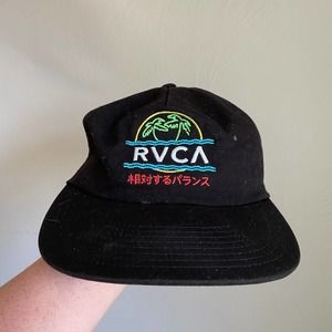 RVCA Black Unstructured Hat OS
